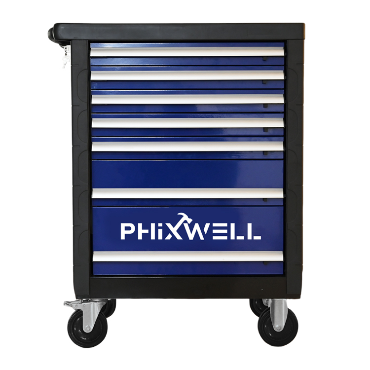 719511 PHIXWELL 7 drawers tool cabinet with Plastic corner protectors and cover plates