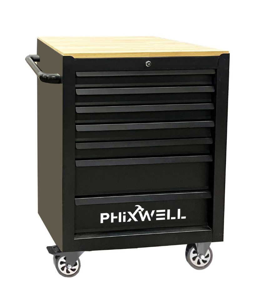 719506 PHIXWELL 7 drawers storage cabinet with wooden countertop