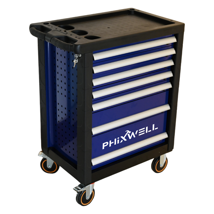 719511 PHIXWELL 7 drawers tool cabinet with Plastic corner protectors and cover plates