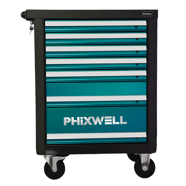 719511 PHIXWELL 7 drawers tool cabinet with Plastic corner protectors and cover plates