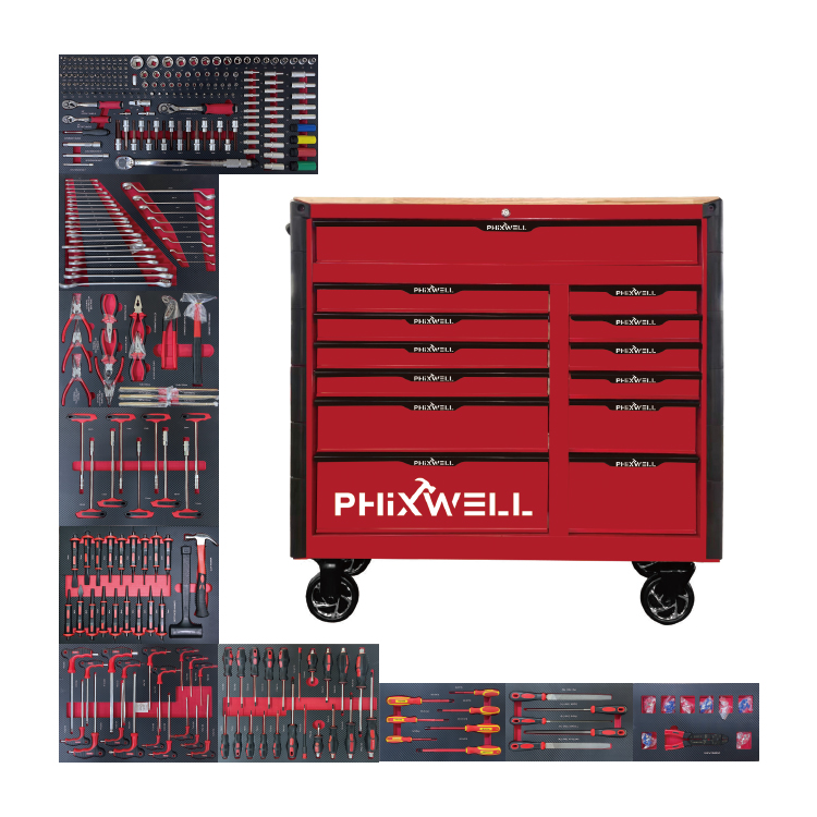 719518 PHIXWELL  13 drawers large tool cabinet 