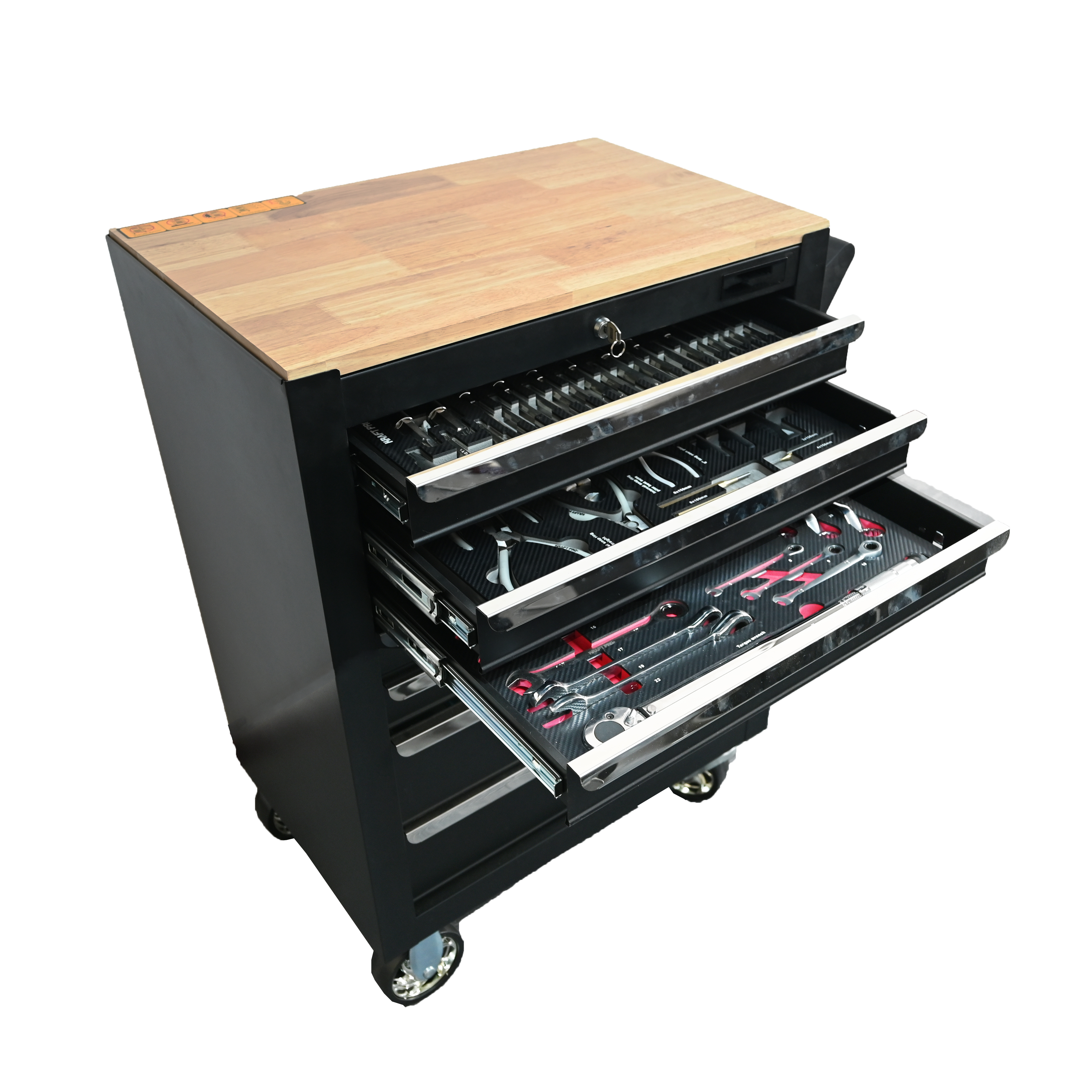 719506 PHIXWELL 7 drawers storage cabinet with wooden countertop