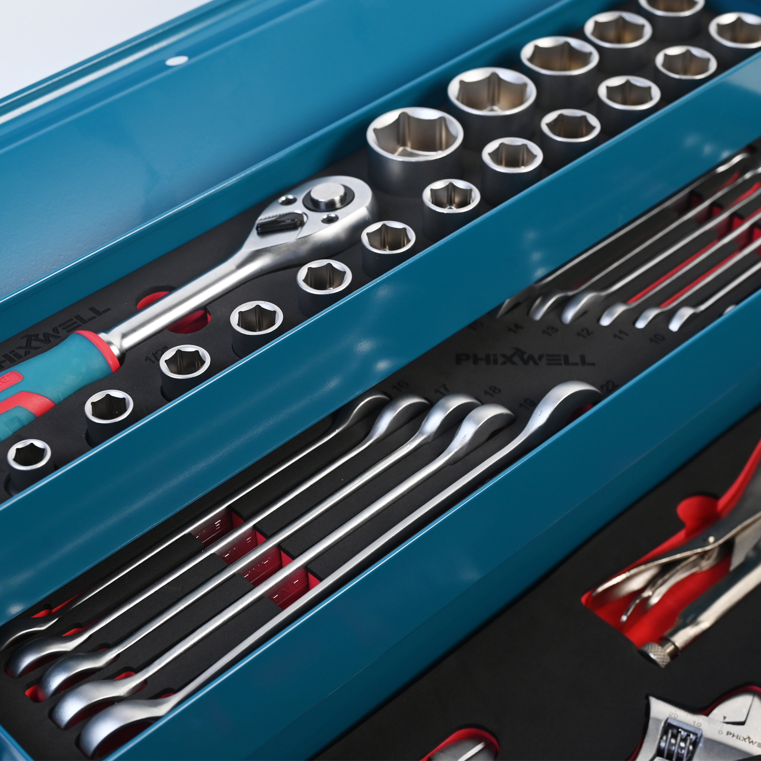 717302  PHIXWELL  56 pcs household iron box hand tool set