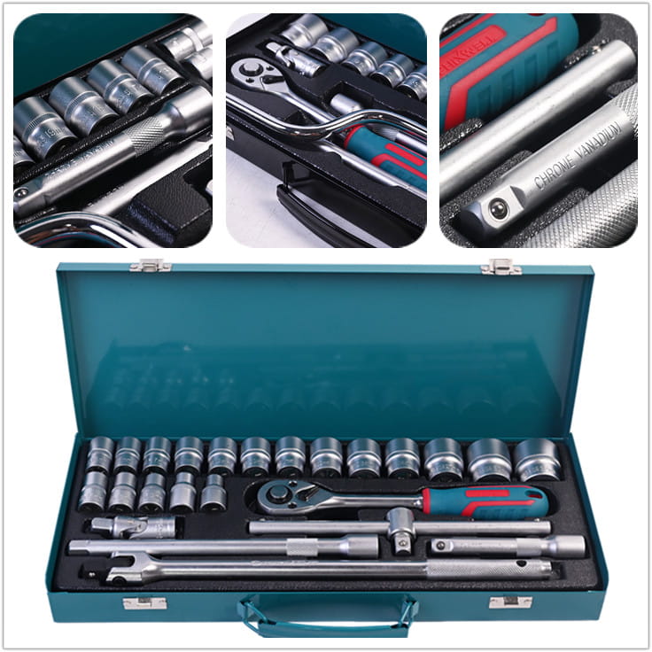 717303 PHIXWELL 24 PCS IRON BOX SOCKETS SET